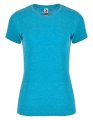 Dames T-shirt FOX Roly CA6661 heather turquoise